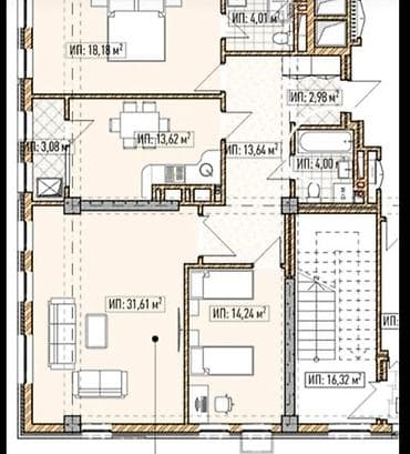 3 к: 3 комнаты, 105 м², Элитка, 7 этаж, Готовая ПСО (под самоотделку) — 2