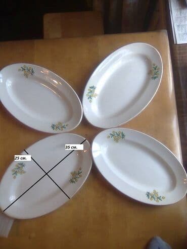 рыба копченая: Продаю большие, советские селёдочницы б/у, размеры 25х35. Цена за 1 — 1