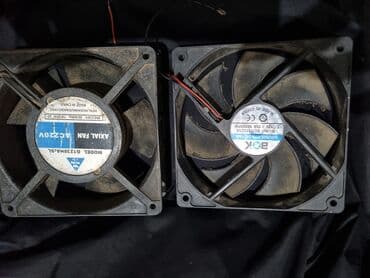 вентилятор 12в: Продам 2 вентилятора: один — 12V, 0.20A, 1800 RPM второй — на 220 В — 1