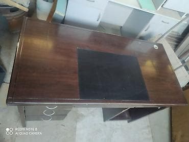 Офисные столы: Офисный стол, Нерегулируемый, цвет - Коричневый, Прямоугольный, ЛДСП — 2