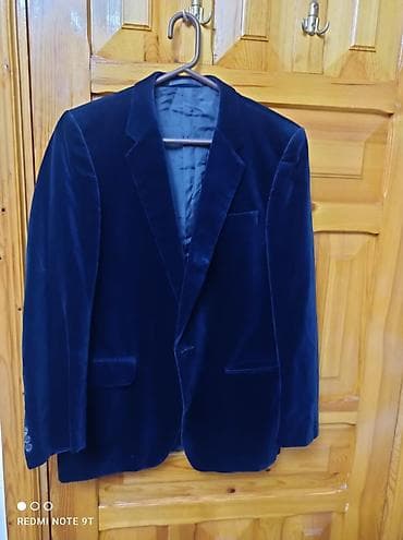 Мужская одежда: Мужские пиджаки (2 шт.) 1) Бархатный пиджак Licoma - Цвет: глубокий — 1