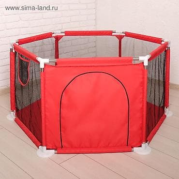 Балдардын кийим-кечелери жана бут кийимдери: Детский манеж‑ограждение, шестигранный, складной. - Форма — 1