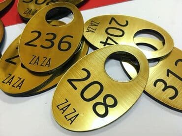 Изготовление брелков с номером любого размера формы и с любыми