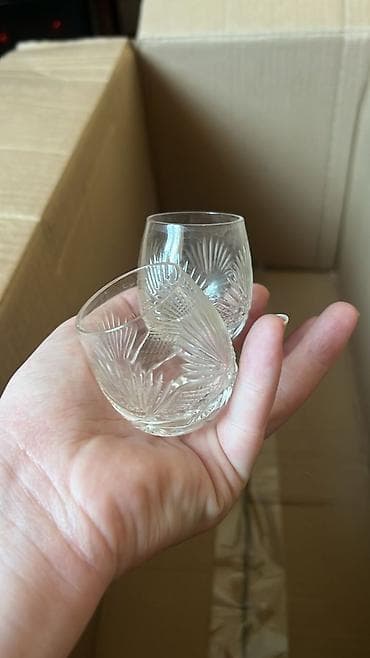 хрустальный графин: Набор из граненого стекла/хрусталя в классическом стиле: - Овальная — 9