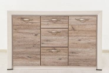 офисные мебели: Тумба и подставка для телевизора, Новый, Напольная, МДФ, Бесплатная доставка, цвет - Бежевый — 5