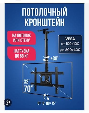 32: Потолочный кронштейн для телевизора/панели - Установка: на потолок — 1