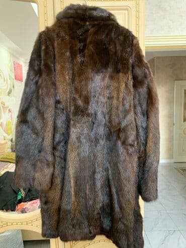 шуба кроликовая: Шуба, Норка, По колено, L — 3