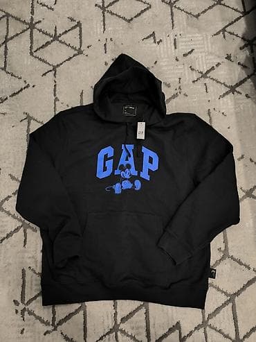Толстовки: Мужская толстовка, XL, Gap, Новый, цвет - Черный, Самовывоз — 1