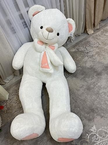 Үй жана бакча: Большой плюшевый медведь - Цвет: молочно‑белый с персиковыми — 1