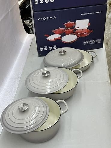 aidema: Чугунный набор посуды AIDEMA 7 в 1 с эмалированным покрытием Color — 3