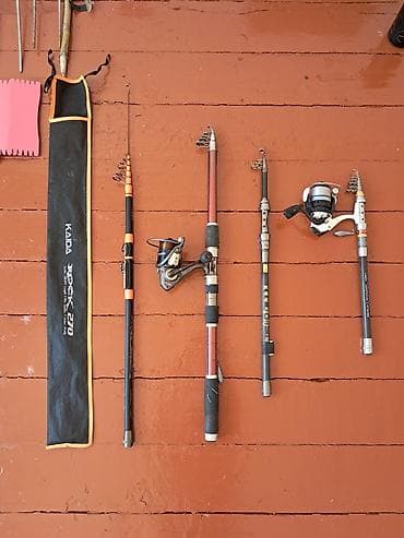 музыка 2 класс: Набор рыболовных снастей: 3 телескопических удилища и 2 катушки — 1