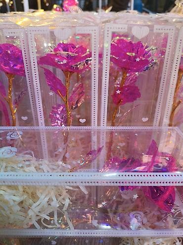 Сушилки: Искусственная «золотая» роза в подарочной коробке оптом цена 250 сом — 3