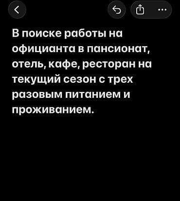 официант в ночную смену: Официант. Без опыта — 1