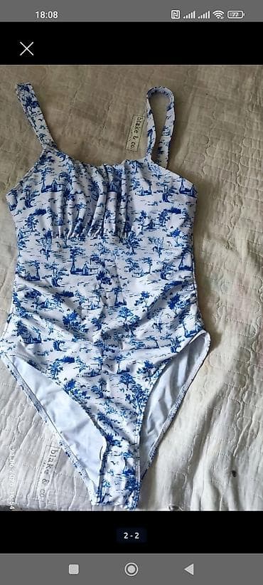 купальники марина: Слитный купальник, Мягкая чашка, цвет - Белый, M — 2