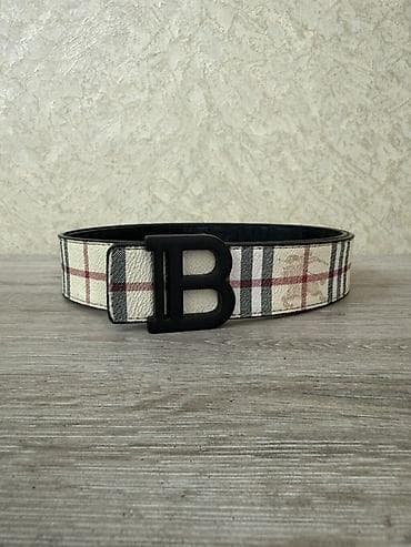 цинцзышоу оригинал и подделка: Ремень, Burberry, Материал: Экокожа, Унисекс — 1