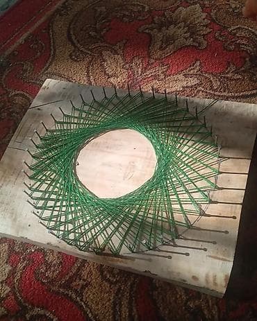 зелен: Панно в технике изонить (string art) - Декоративные композиции из — 1