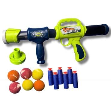 орбизный пистолет цена: Бластер 2в1, стреляет мячиками и с пулями на присосках [ акция 50% ] — 1