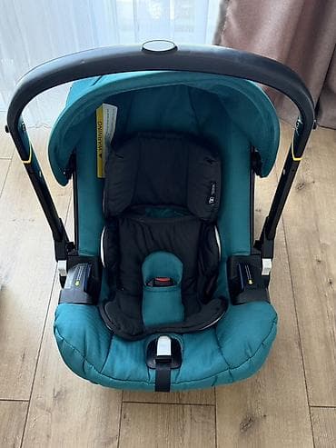 коляска для путешествий: Автокресло, цвет - Голубой, Б/у — 3