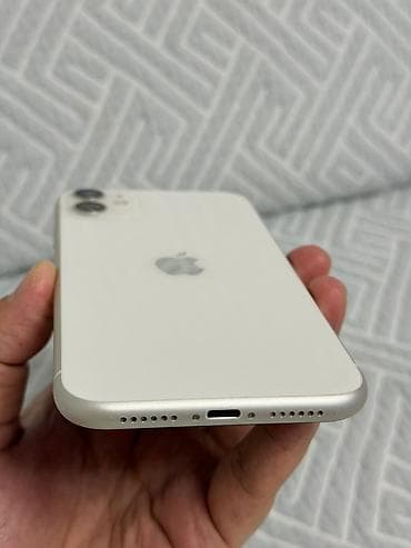 i3 9: IPhone 11, Б/у, 64 ГБ, Белый, Защитное стекло, Чехол, 75 % — 5