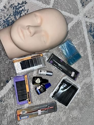 Набор для наращивания ресниц + манекен для отработки Состав: -