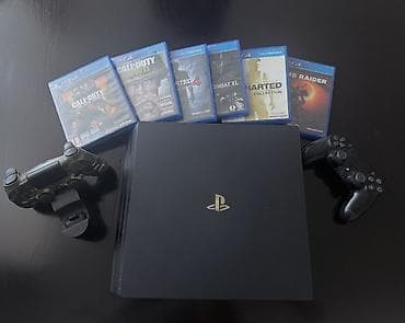 ps3 диск: PlayStation 4 Pro с контролерами + В ПОДАРОК 6 дисков стоимостью по — 1