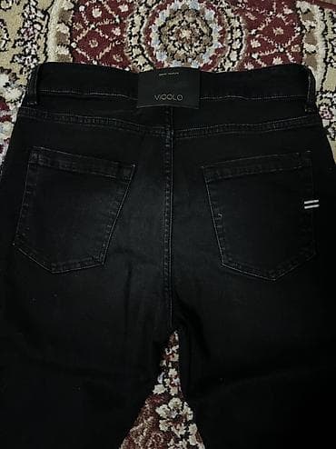 Блузки: Джинсы, Клеш, Vicolo, Италия, Высокая талия, Вареные, M, L — 3