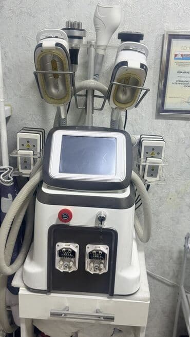 Функции аппарата: - Криолиполиз - RF тело/лицо - Кавитация - Лазерный at lalafo.kg Функции аппарата: - Криолиполиз - RF тело/лицо - Кавитация - Лазерный