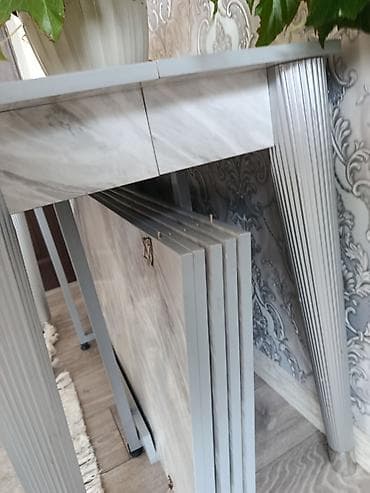 Стол трансформер Для кухни, Раскладной стол, Длина, см: 3 МЕТР см, цвет - Серый