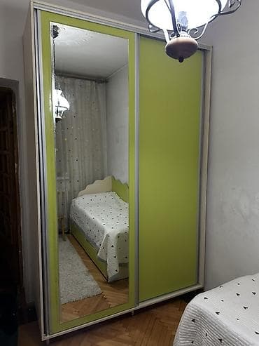 Полки, стеллажи: Детский комплект мебели в светло-бежево‑салатовом цвете: 1) — 3