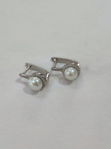 свадебные платья от производителя: Серебро 925 Пробы Серебряные серьги Жемчуг Качество отличное Дизайн — 1
