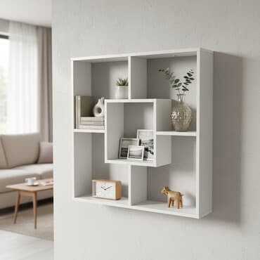 этажерка полка: Полка навесная P012 (Белый) Большая и стильная настенная полка для — 1