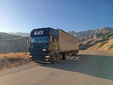 на лобовое: Тягач, DAF, 2004 г., Тентованный — 2