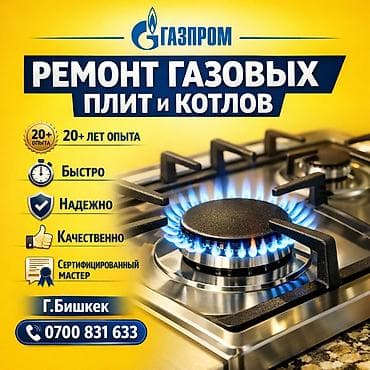 Ремонт газовых плит и котлов - 20+ лет опыта - Быстро - Надежно -