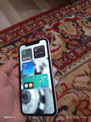 11 iphone: IPhone 11, Б/у, 128 ГБ, Белый, 75 % — 2