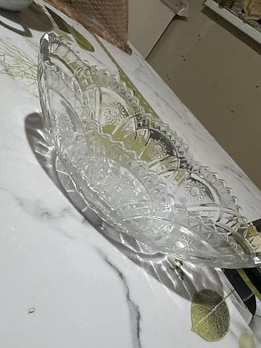 картошка джели: Стеклянная салатница/фруктовница из прессованного стекла. - — 1