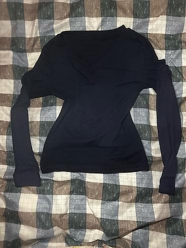 nike tech flece: Женский лонгслив с V‑образным вырезом Б/У - Цвет: темно‑синий (на фото — 2