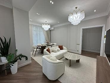 Квартиры: 2 комнаты, 75 м², Асанбай мкр Элитка, 1 этаж, Дизайнерский ремонт — 8