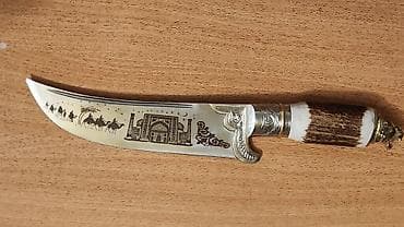 нож бабочка: Авторский нож с этнической гравировкой и ножнами - Общая длина — — 3