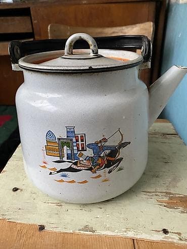 Посуда: Самовар электрический + алюминиевая кастрюля с крышкой + чугунный — 7