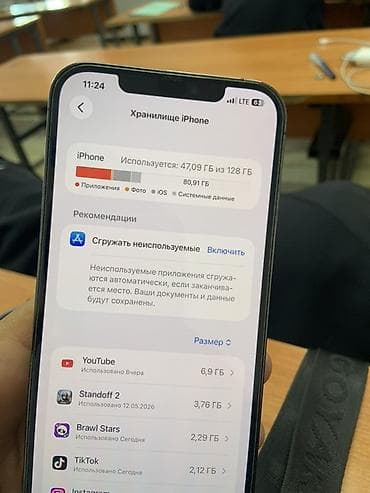 xs pro max: IPhone 12 Pro Max, 128 ГБ, Графит, 77 % — 5