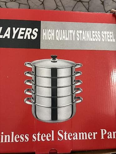 Пароварки: Пароварка из нержавеющей стали, 5-уровневая - Материал — 1