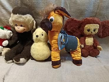 декоративный зайчик: Игрушки из СССР Мягкие игрушки (набор). - Плюшевый ослик/пони — 10