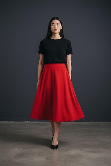 кожаные шорты: Юбка, Модель юбки: Карандаш, Миди, Натуральная кожа, Высокая талия — 2