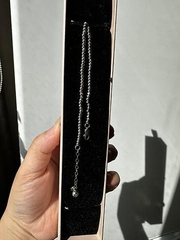 серьги 375: Браслет из серебристых гранёных бусин. - Материал: металлические — 3