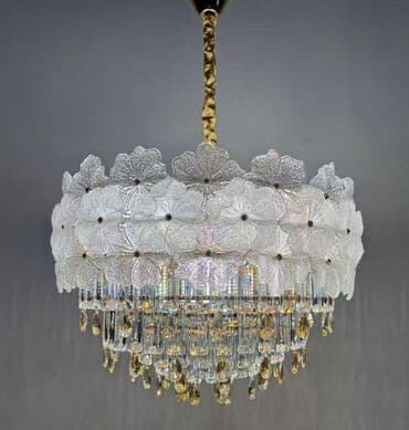 коронки алмазные: Хрустальные подвесные люстры с LED-подсветкой - Эффектные — 2