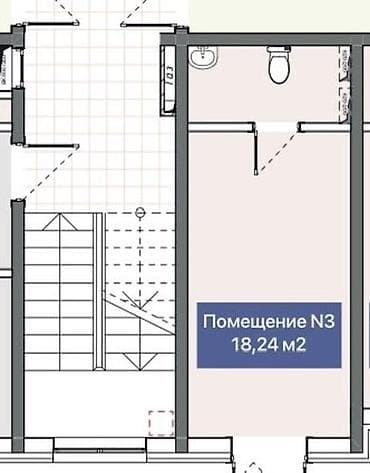 Помещение #1— 16,85 м² Помещение #2 — 18,24 м2 - Планировочный блок