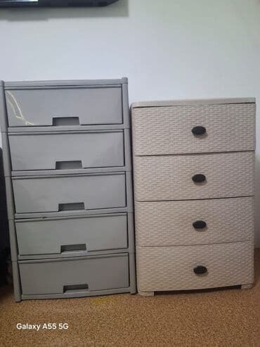 комод трюмо: Комод для одежды, Без зеркала, Пластик, цвет - Серый — 2