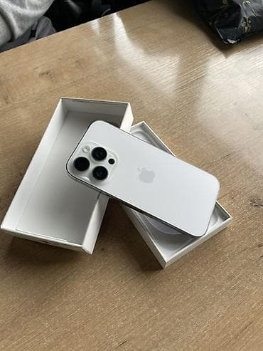 apple pro: IPhone 16 Pro, 128 ГБ, White Titanium, Коробка, 93 % — 1