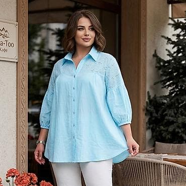 slim patch: Блузка, Классическая модель, Штапель — 5