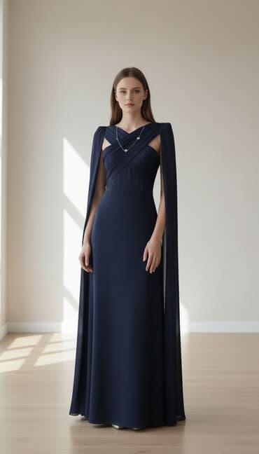 шикарное вечернее синее платье: Вечернее платье темно-синего цвета Одевали один раз На рост 160-165 — 1